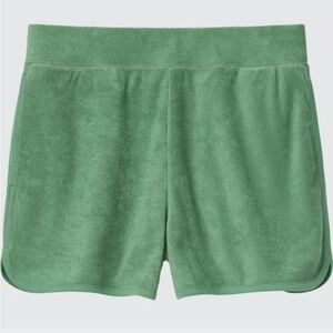 Uniqlo Green Terry Easy Shorts, Elastic Waist (Size XXL)